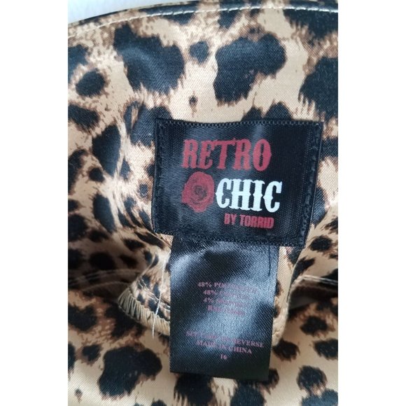 Retro Chic By Torrid Sz. 16 Audrey Skinny Luxe Ponte High Rise Leopard Pants - Picture 3 of 7